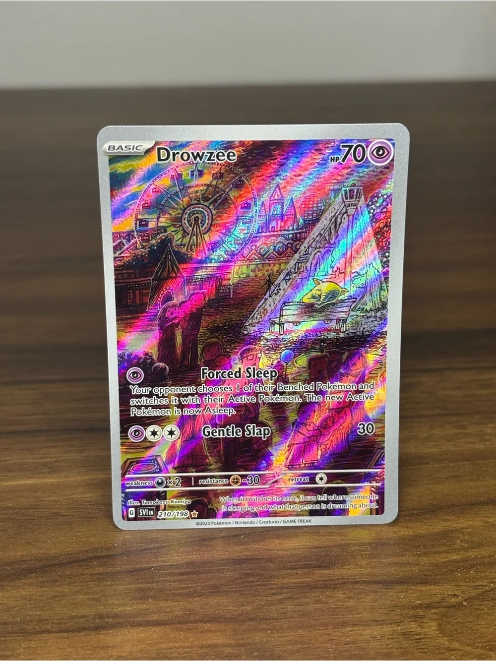 Drowzee 210/198 Scarlet & Violet Illustration Rare Full Art Holo Pokemon Card